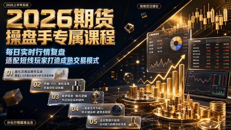 期货短线操盘复盘课:能化与黑色系板块轮动拆解,夜盘策略与换月逻辑研判-技研社