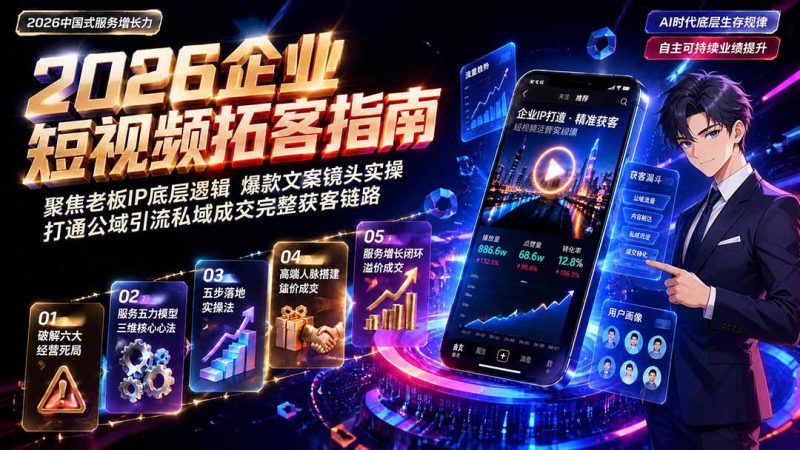 2026AI时代服务增长力实战课-无水印|五力模型三维心法教学,破解门店客源流失低价内卷实现长效业绩增长 - 技研社-技研社