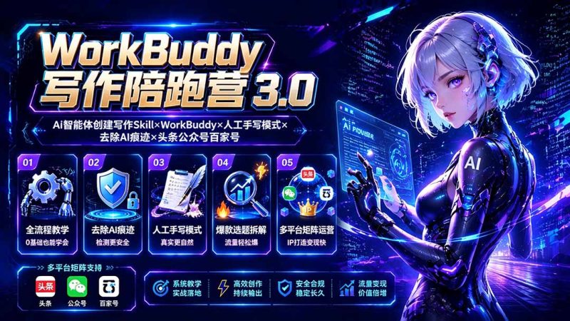 WorkBuddy写作陪跑营3.0-技研社
