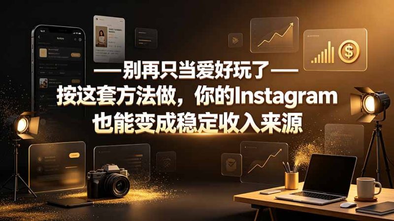别再只当爱好玩了——按这套方法做,你的Instagram也能变成稳定收入来源 - 技研社-技研社