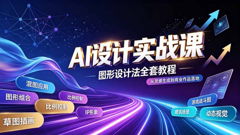 AI设计实战课|图形设计法全套教程,解锁AI工作流技法,精通插画IP、建筑、游戏视觉创作 - 技研社-技研社