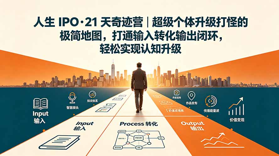 人生 IPO-21 天奇迹营|超级个体升级打怪的极简地图,打通输入转化输出闭环,轻松实现认知升级 人生 IPO-21 天奇迹营|超级个体升级打怪的极简地图,打通输入转化输出闭环,轻松实现认知升级