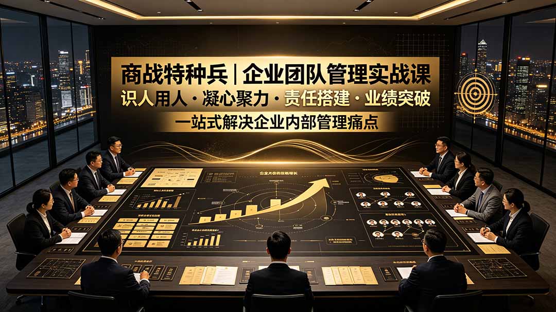 商战特种兵|企业团队管理实战课:识人用人|凝心聚力|责任搭建|业绩突破,一站式解决企业内部管理痛点 商战特种兵|企业团队管理实战课:识人用人|凝心聚力|责任搭建|业绩突破,一站式解决企业内部管理痛点