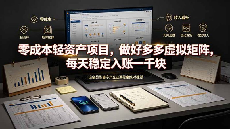 零成本轻资产项目,做好多多虚拟矩阵,每天稳定入账一千块 - 技研社-技研社