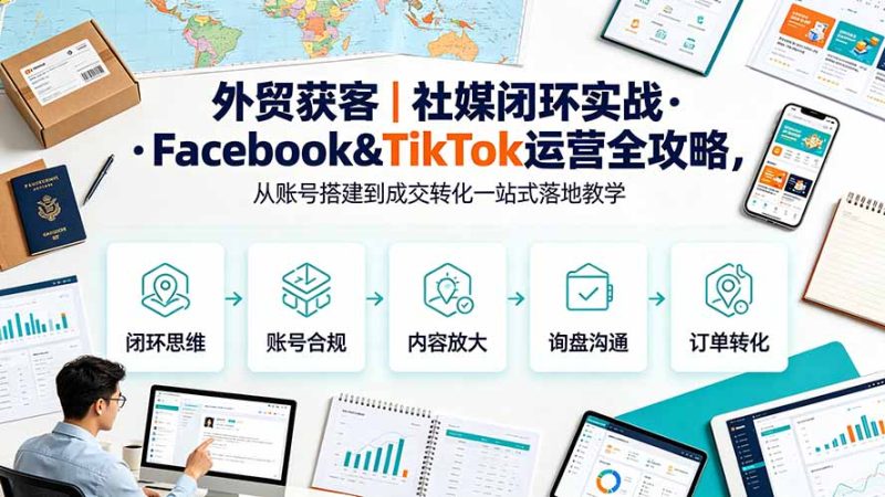 外贸获客|社媒闭环实战-技研社