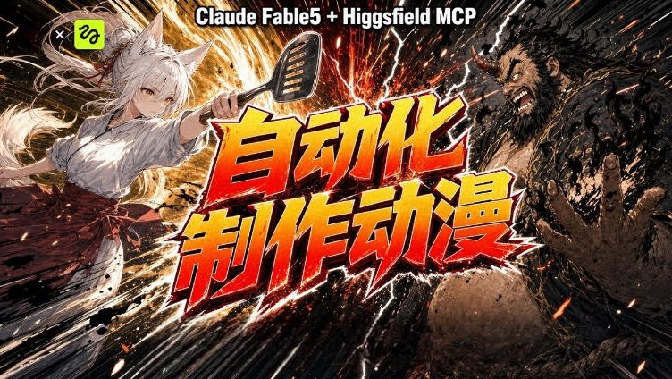AI自动化动漫制作！Claude Fable 5接入Higgsfield MCP，直接生成完整创意内容 - 技研社-技研社