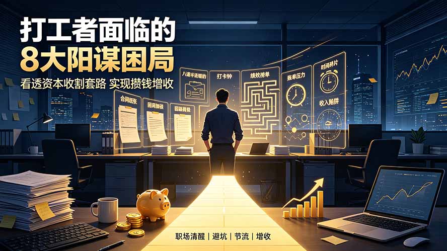 付费文章:打工者面临的8大阳谋困局,看透资本收割套路实现攒钱增收 付费文章:打工者面临的8大阳谋困局,看透资本收割套路实现攒钱增收