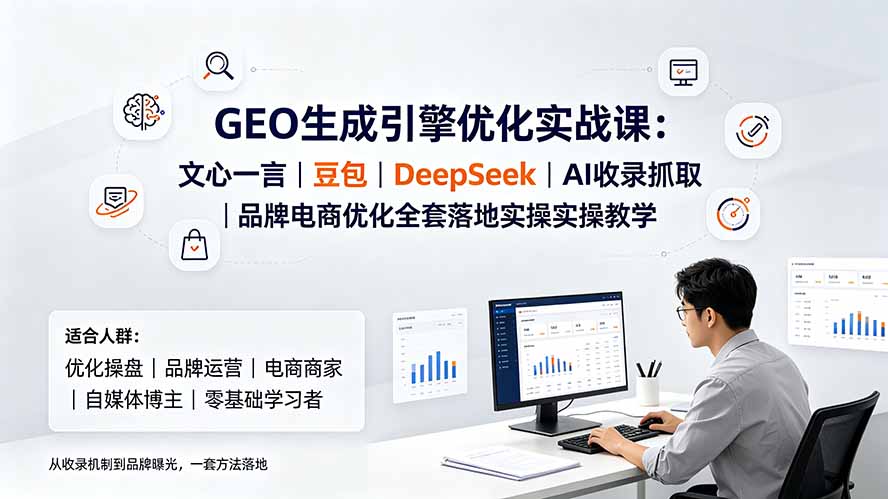 GEO生成引擎优化实战课:文心一言|豆包|DeepSeek|AI收录抓取|品牌电商优化全套落地实操教学 GEO生成引擎优化实战课:文心一言|豆包|DeepSeek|AI收录抓取|品牌电商优化全套落地实操教学