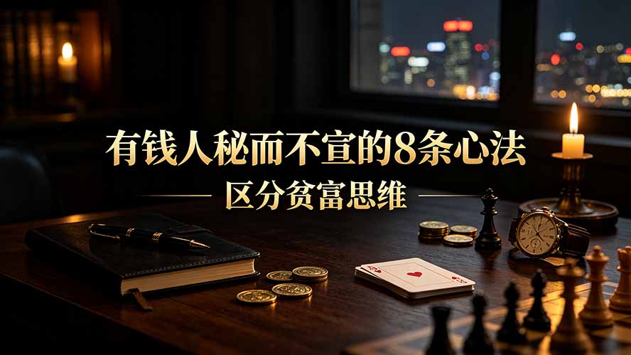 付费文章:有钱人秘而不宣的8条心法|区分贫富思维 付费文章:有钱人秘而不宣的8条心法|区分贫富思维