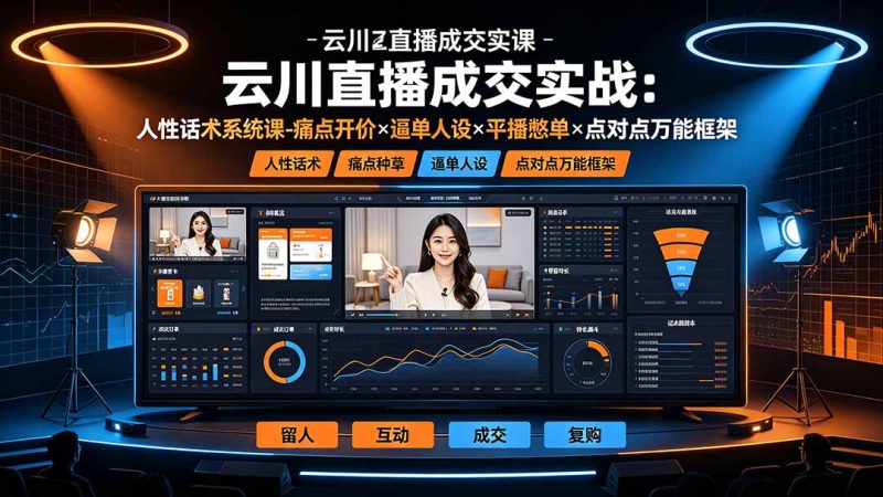 想搞云川直播成交实战?这份运营研习资料把路铺好了-技研社