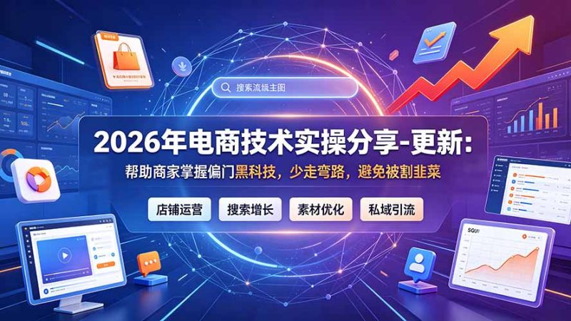 2026年电商技术实操分享-更新7月:帮助商家掌握偏门黑科技,少走弯路,避免被割韭菜 - 技研社-技研社