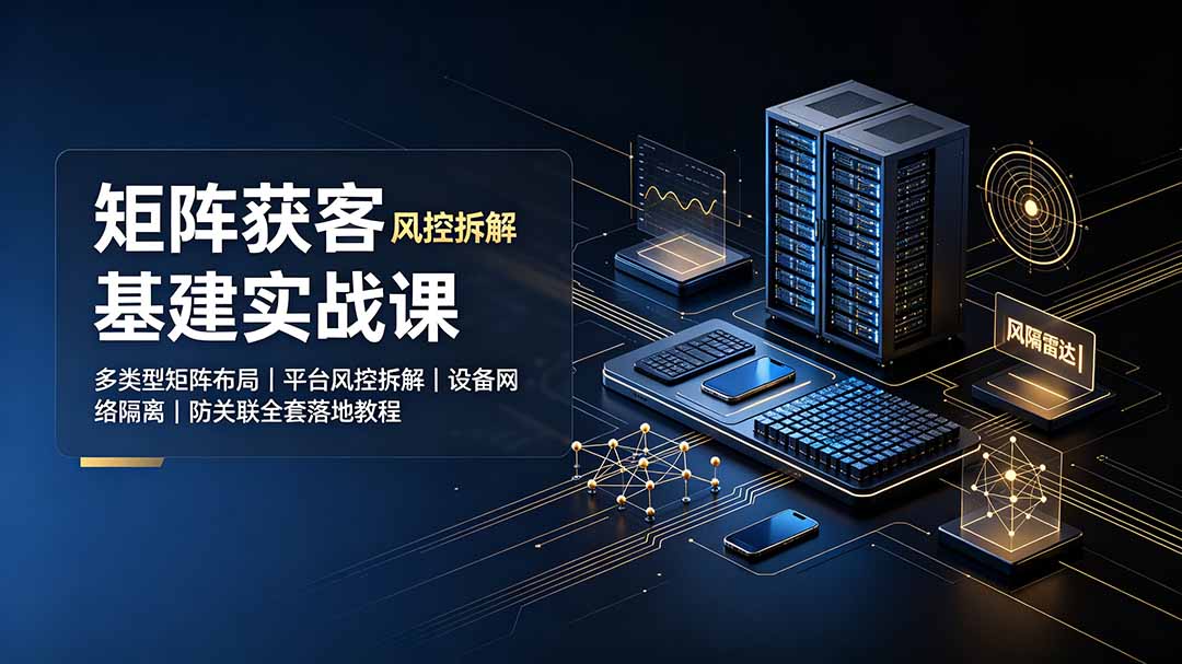 图片[1]-矩阵获客基建实战课：多类型矩阵布局｜平台风控拆解｜设备网络隔离｜防关联全套落地教程-阿兴说钱