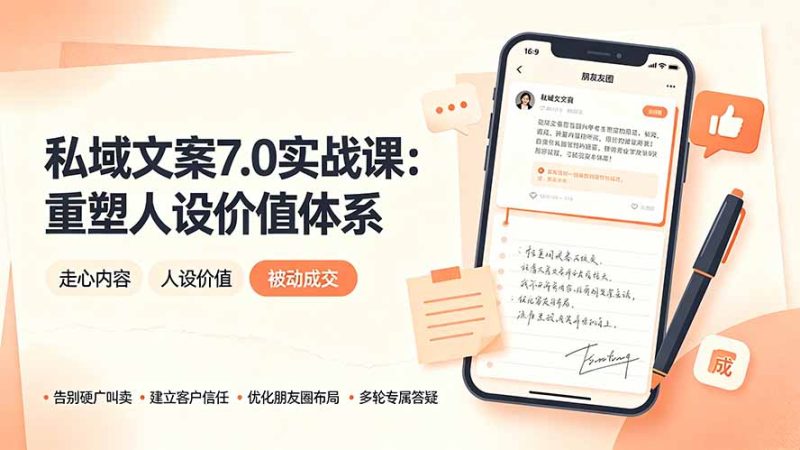 私域文案实战课7.0-技研社