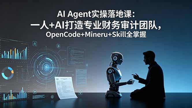 AI Agent实操落地课:一人+AI打造专业财务审计团队,OpenCode+Mineru+Skill全掌握 AI Agent实操落地课:一人+AI打造专业财务审计团队,OpenCode+Mineru+Skill全掌握