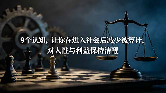 付费文章：9个认知，让你在进入社会后减少被算计，对人性与利益保持清醒 - 技研社-技研社