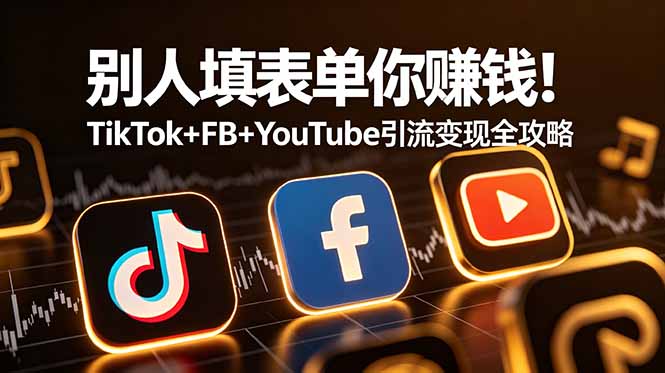别人填表单你赚钱!TikTok FB YouTube 引流变现全攻略【原创双语字幕】 别人填表单你赚钱!TikTok FB YouTube 引流变现全攻略【原创双语字幕】