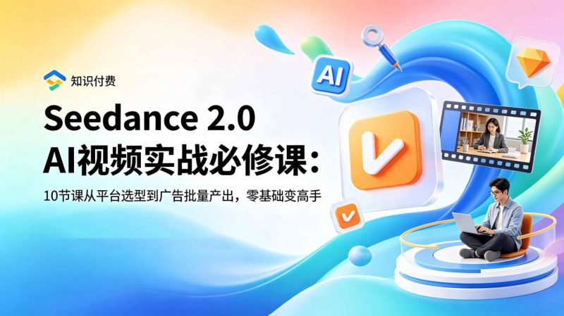 Seedance 2.0 AI视频实战必修课：10节课从平台选型到广告批量产出，零基础变高手 - 技研社-技研社