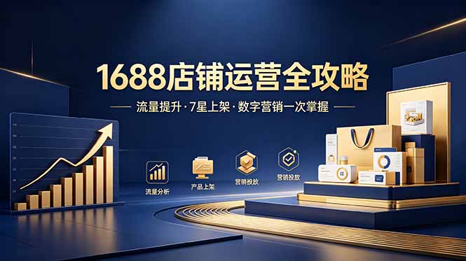 1688店铺没流量?产品上架不到7星?数字营销不会投?全套运营技能一次学(更新6月) 1688店铺没流量?产品上架不到7星?数字营销不会投?全套运营技能一次学(更新6月)