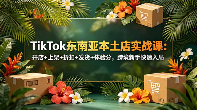 TikTok东南亚本土店实战课:开店+上架+折扣+发货+体验分,跨境新手快速入局 TikTok东南亚本土店实战课:开店+上架+折扣+发货+体验分,跨境新手快速入局