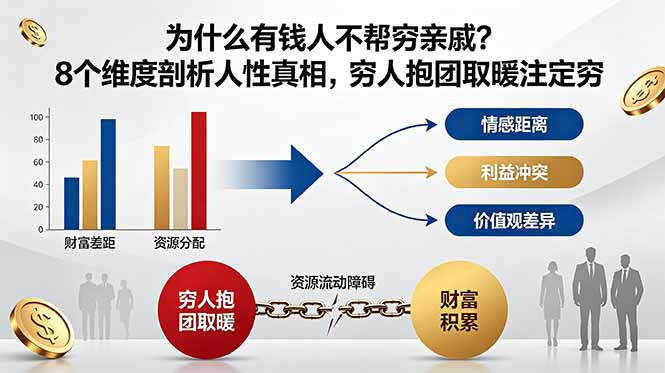 付费文章:为什么有钱人不帮穷亲戚?8个维度剖析人性真相,穷人抱团取暖注定穷 - 技研社-技研社