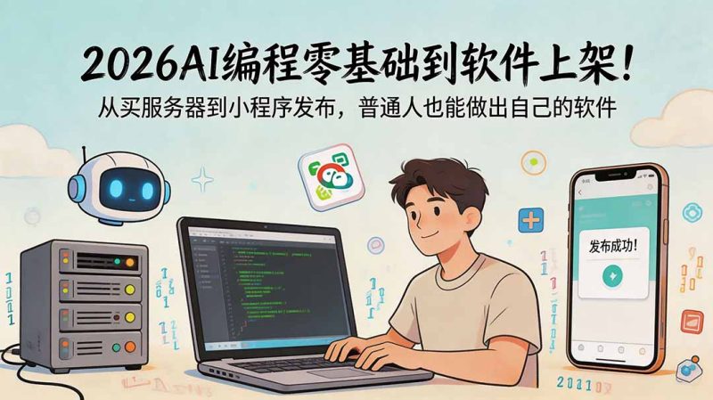 2026AI编程零基础到软件上架!从买服务器到小程序发布,普通人也能做出自己的软件 - 技研社-技研社