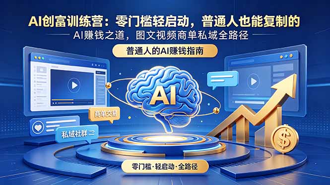 AI创富训练营:零门槛轻启动,普通人也能复制的AI赚钱之道-技研社