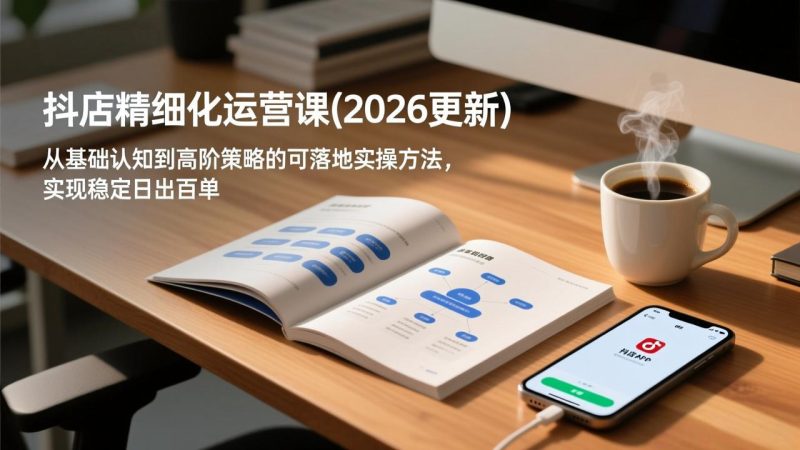 抖店精细化运营课(更新6月),从基础认知到高阶策略的可落地实操方法,实现稳定日出百单 - 技研社-技研社