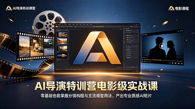 AI导演特训营电影级实战课,零基础也能掌握分镜构图与主流模型用法,产出专业质感AI短片 AI导演特训营电影级实战课,零基础也能掌握分镜构图与主流模型用法,产出专业质感AI短片