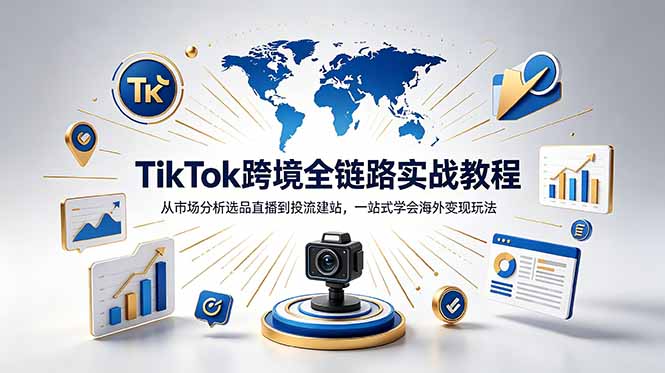 TikTok+独立站跨境基础全套教程,拆解平台盈利逻辑,新手从零跑通变现全流程 TikTok+独立站跨境基础全套教程,拆解平台盈利逻辑,新手从零跑通变现全流程