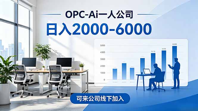 2026创业新风口—OPC一人公司模式震撼首发!日收益2000-6000+,项目绿色长久,安全稳健,合... 2026创业新风口—OPC一人公司模式震撼首发!日收益2000-6000+,项目绿色长久,安全稳健,合...