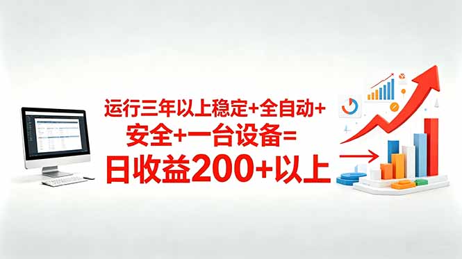 三年以上稳定+全自动+安全+一台设备=日收益200+ - 技研社-技研社