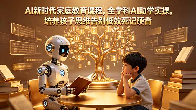 AI新时代家庭教育课程，全学科AI助学实操，培养孩子思维告别低效死记硬背 - 技研社-技研社