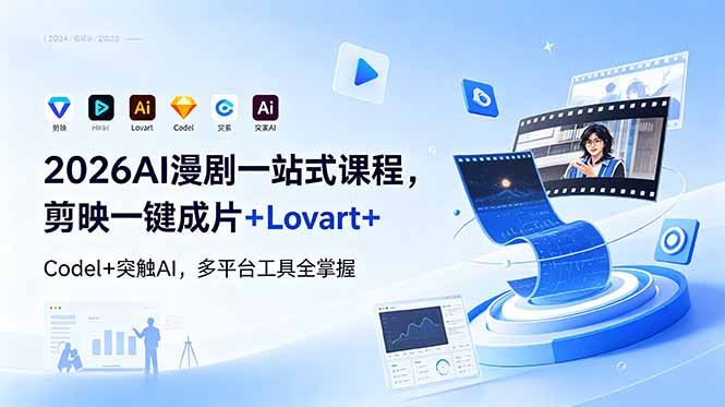 2026AI：漫剧课程，剪映一键成片+Lovart+Codel+突触AI-技研社