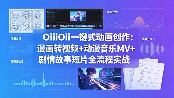OiiOii一键式动画创作:漫画转视频+动漫音乐MV+剧情故事短片全流程实战 OiiOii一键式动画创作:漫画转视频+动漫音乐MV+剧情故事短片全流程实战