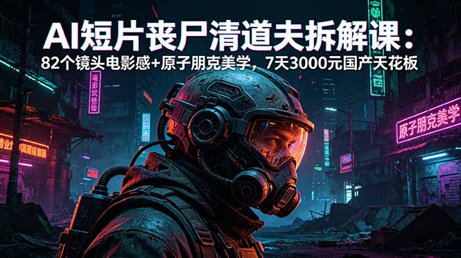 AI短片《丧尸清道夫》拆解课：82个镜头电影感+原子朋克美学，7天3000元国产天花板 - 技研社-技研社