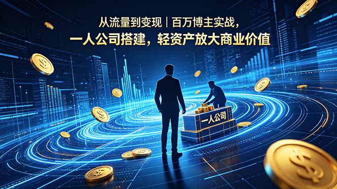 从流量到变现|百万博主实战,一人公司搭建,轻资产放大商业价值 从流量到变现|百万博主实战,一人公司搭建,轻资产放大商业价值