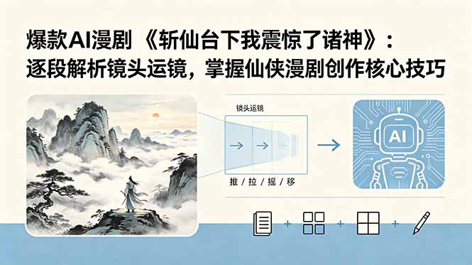 爆款AI漫剧《斩仙台下我震惊了诸神》:逐段解析镜头运镜,掌握仙侠漫剧创作核心技巧 爆款AI漫剧《斩仙台下我震惊了诸神》:逐段解析镜头运镜,掌握仙侠漫剧创作核心技巧