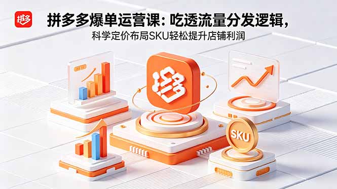 拼多多爆单运营实战课:吃透流量分发逻辑,科学定价布局SKU轻松提升店铺利润 拼多多爆单运营实战课:吃透流量分发逻辑,科学定价布局SKU轻松提升店铺利润