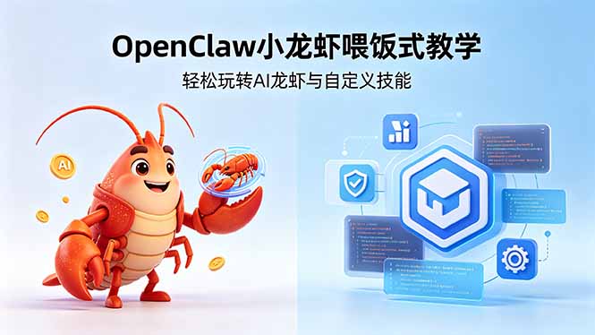不用懂技术!OpenClaw小龙虾喂饭式教学,轻松玩转AI龙虾与自定义技能 (5月22更新) 不用懂技术!OpenClaw小龙虾喂饭式教学,轻松玩转AI龙虾与自定义技能 (5月22更新)