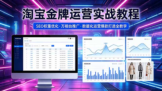 2026 淘宝金牌运营实战教程,SEO权重优化万相台推广,数据化运营爆款打造全教学 2026 淘宝金牌运营实战教程,SEO权重优化万相台推广,数据化运营爆款打造全教学