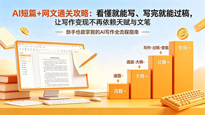AI短篇+网文通关攻略-更新4月:看懂就能写、写完就能过稿,让写作变现不再依赖天赋与文笔 AI短篇+网文通关攻略-更新4月:看懂就能写、写完就能过稿,让写作变现不再依赖天赋与文笔