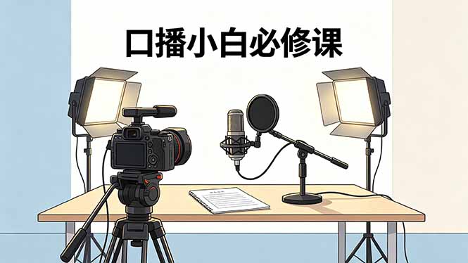 口播小白必修课:录像收音灯光设备+脚本撰写,搭专业级录制场景 口播小白必修课:录像收音灯光设备+脚本撰写,搭专业级录制场景
