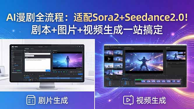 AI漫剧全流程：适配Sora2+Seedance2.0！剧本+图片+视频生成一站搞定 - 技研社-技研社
