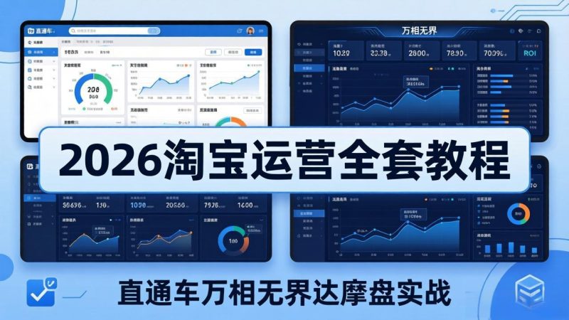 2026淘宝运营全套教程(更新5月8日),直通车万相无界达摩盘实战,从基础到进阶提升流量转化 - 技研社-技研社