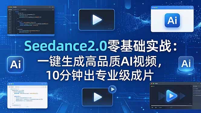 Seedance2.0零基础实战:一键生成高品质AI视频,10分钟出专业级成片 Seedance2.0零基础实战:一键生成高品质AI视频,10分钟出专业级成片