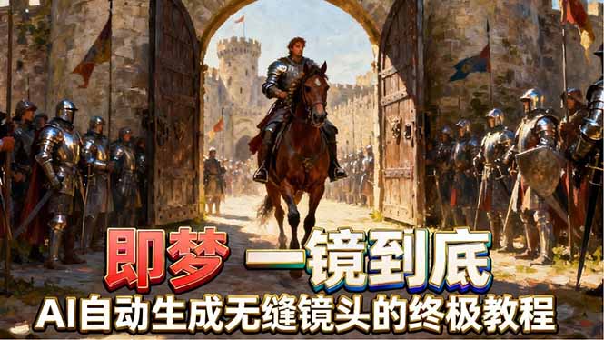 即梦AI一镜到底终极教程,智能补帧+运镜技巧,AI自动生成无缝丝滑长镜头高效出片 即梦AI一镜到底终极教程,智能补帧+运镜技巧,AI自动生成无缝丝滑长镜头高效出片