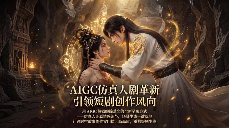AIGC 仿真人短剧创作革新，解锁仙侠爱恋全新呈现，一键出高质场景，零门槛打造爆款剧集 - 技研社-技研社