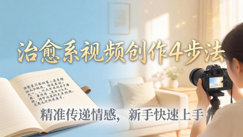 治愈系视频创作4步法:从文案打磨到画面呈现,精准传递情感,新手快速上手出优质内容 - 技研社-技研社