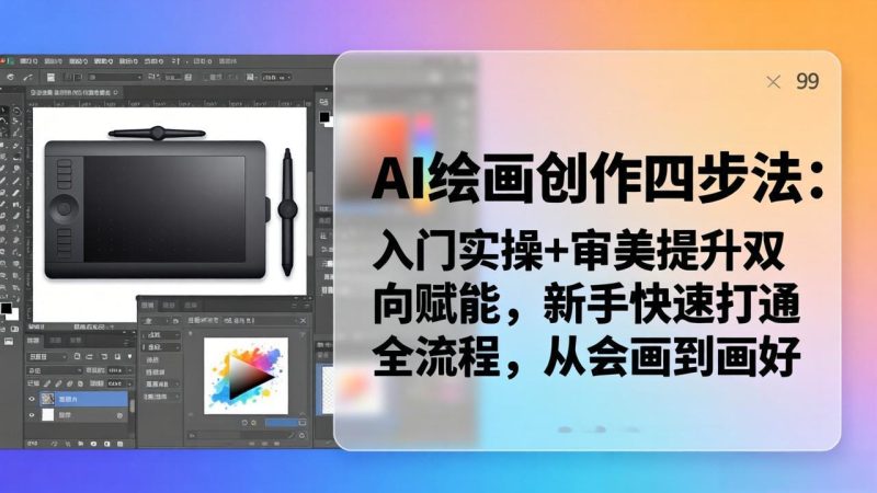 AI绘画创作四步法:入门实操+审美提升双向赋能,新手快速打通全流程,从会画到画好 - 技研社-技研社