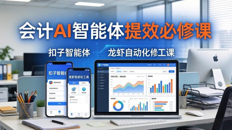 财务会计AI智能体提效必修课:扣子智能体+龙虾自动化+报表分析,一站式提升财务工作效率 - 技研社-技研社